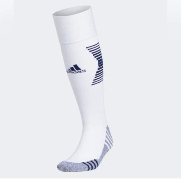NWT Set 3 Adidas Soccer Team Speed Sock, 2 Pr. White, 1 Pr. Blue,  Sz. M - Picture 5 of 11
